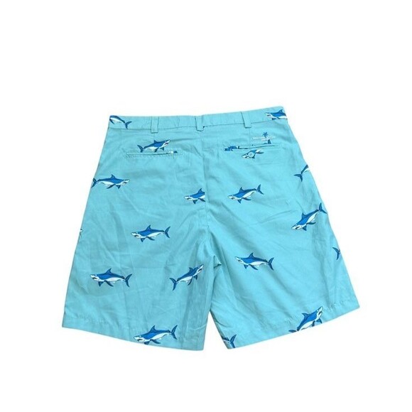 Bermuda Styles Shorts Light Blue Sharks AOP Men's Size 34 - 8" Inseam - Preppy - Picture 3 of 8